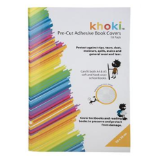 Khoki Pre-Cut Adhesive Book Covers - 10 Piece